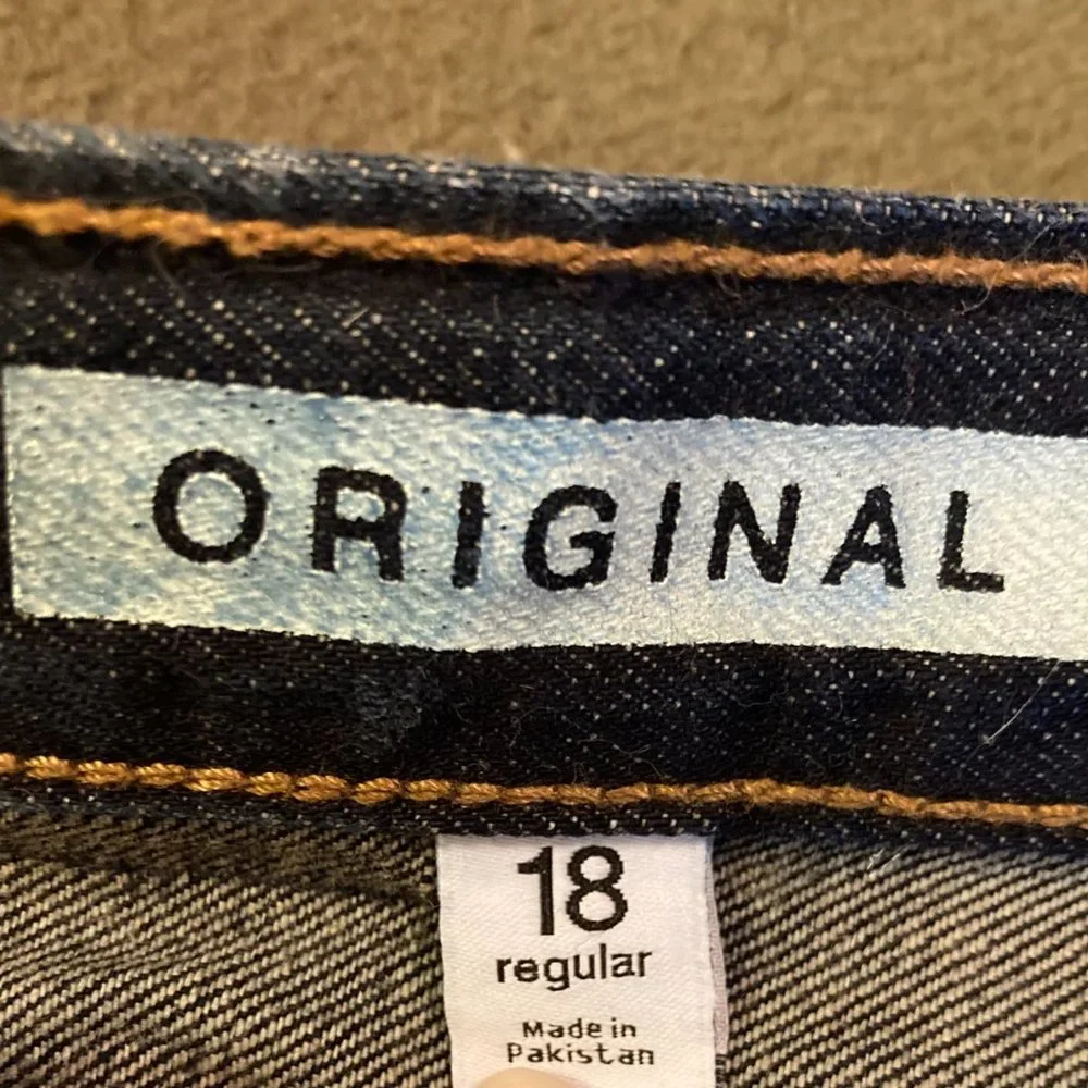 NWOT Boy GAP Kids 1969 Original Denim Jeans Blue Size 18R (#3)